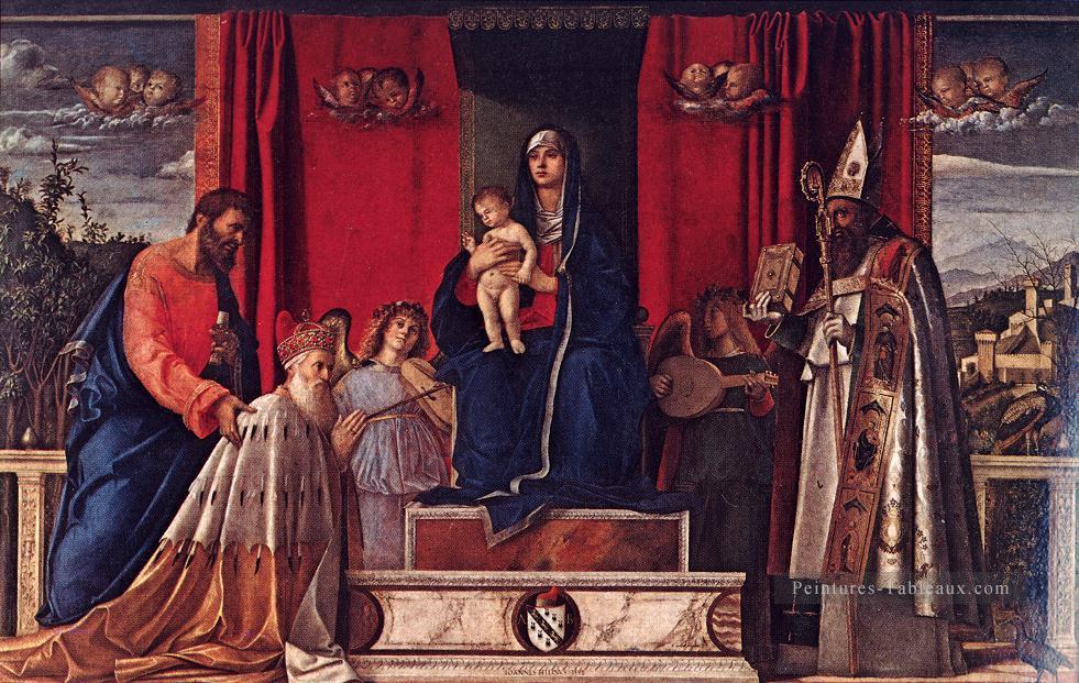 Retable de Barbarigo Renaissance Giovanni Bellini Peintures à l'huile